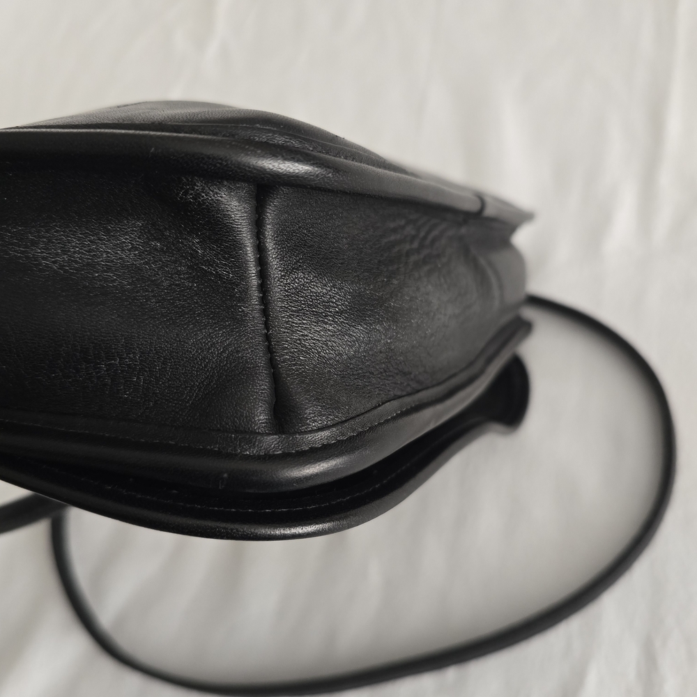 Vintage Coach Convertible Clutch Crossbody Black USA Glove Tanned Y2K Minimalist - Picture 8 of 16